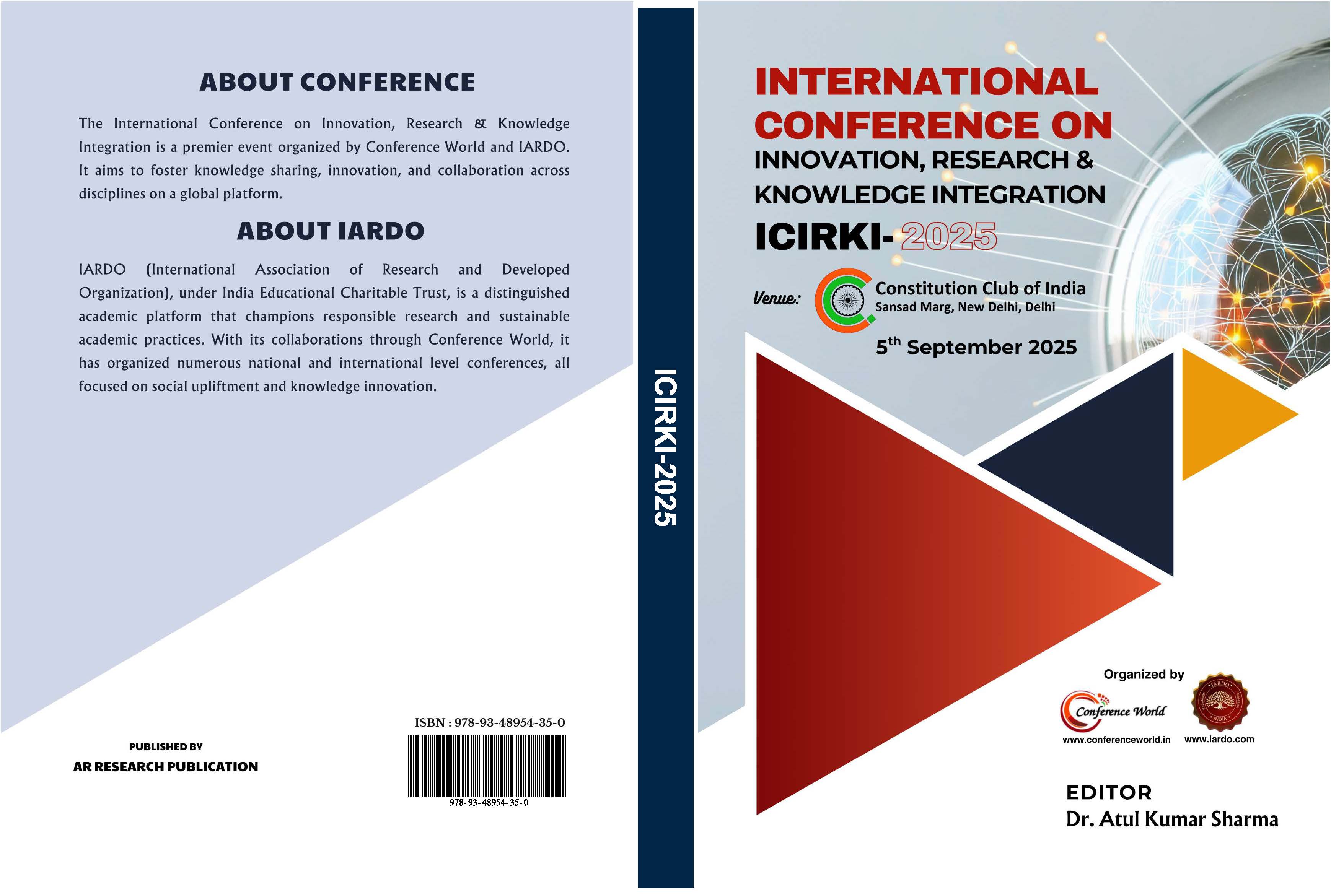 International Conference on Innovation, Research & Knowledge Integration, CCI, NEW Delhi, 05 September 2025
